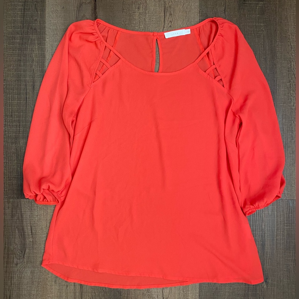 Lush coral blouse- medium